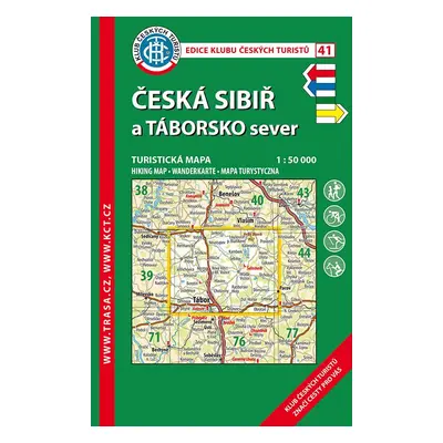 Trasa - KČT Turistická mapa - Česká Sibiř, Táborsko, 6. vydání, 2016