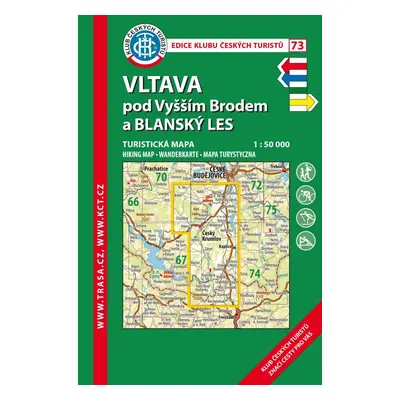 Trasa - KČT Turistická mapa - Vltava pod Vyšším Brodem, 6. vydání, 2017