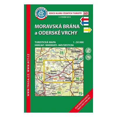 Trasa - KČT Turistická mapa - Moravská brána, Oderské vrchy, 6. vydání, 2018