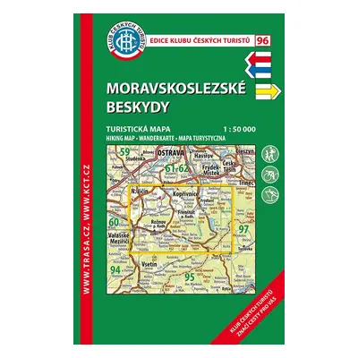 Trasa - KČT Turistická mapa - Moravskoslezské Beskydy, 8. vydání, 2019