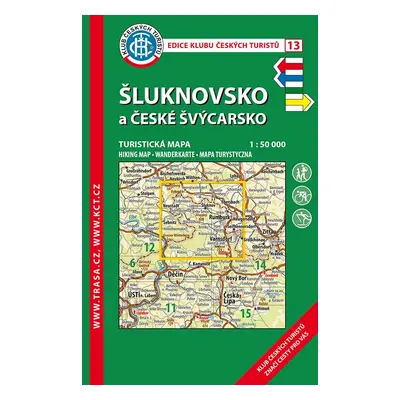 Trasa - KČT Turistická mapa - České Švýcarsko a Šluknovsko 7. vydání, 2019