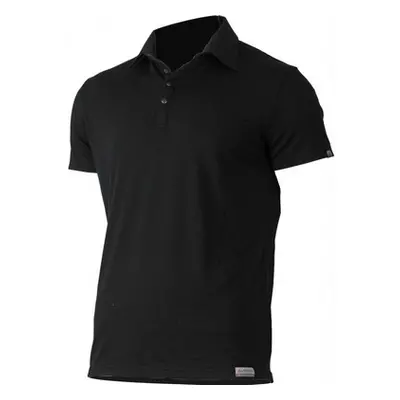 Lasting Pánské vlněné Merino POLO tričko ELIOT černé 160g