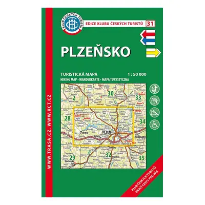 Trasa - KČT Laminovaná turistická mapa - Plzeňsko 6. vydání, 2018