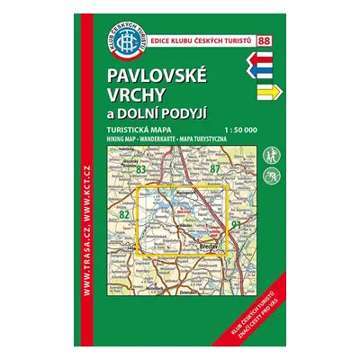 Trasa - KČT Turistická mapa - Pavlovské vrchy, 7. vydání, 2018