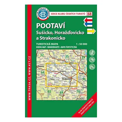 Trasa - KČT Laminovaná turistická mapa - Pootaví, Sušicko, Horažďovicko, 2020 7.vyd.