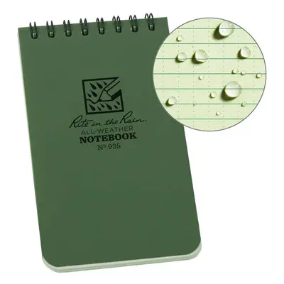 Rite in the Rain Voděodolný zápisník Pocket Notebook 3/5 ZELENÝ no.935