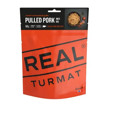 Real Turmat Dehydratované jídlo Pulled pork with rice - vepřové maso s rýží - 500g