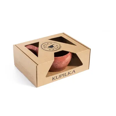 Kupilka dárková sada KUKSA 210 ml + talíř + čajová lžička - Cranberry (RED)