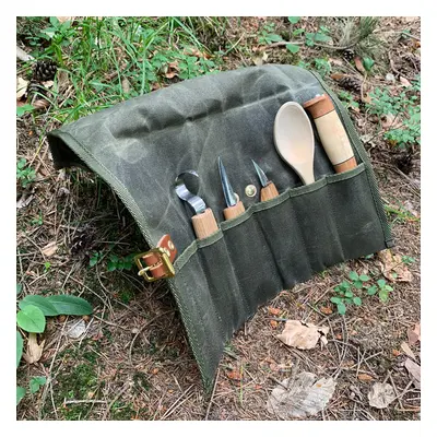 JUBÖ Obal na nože Bushcraft WAXED Wrap - zelený