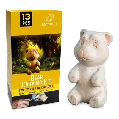 BeaverCraft Dárková vyřezávací sada DIY05 Medvěd - Bear Carving Kit