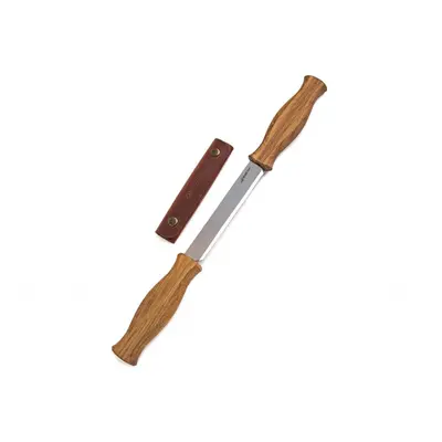 BeaverCraft Řezbářský nůž DK1S - Drawknife with Oak Handle in Leather Sheath