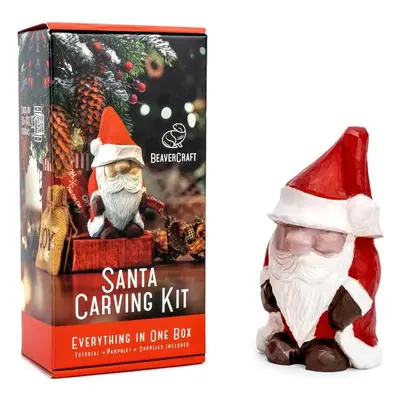 BeaverCraft Dárková vyřezávací sada DIY06 Santa - Santa Carving Hobby Kit