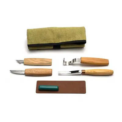 BeaverCraft Řezbářský set S49 - Wood Carving Tool Set for Spoon Carving with compact chisel