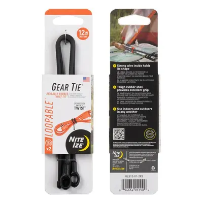 Nite Ize Vázací drát se smyčkou Gear Tie LOOPABLE Twist Tie 12" - BLACK