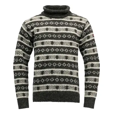 Devold Vlněný svetr Alnes Wool Roll Neck - Anth./Grey Melange