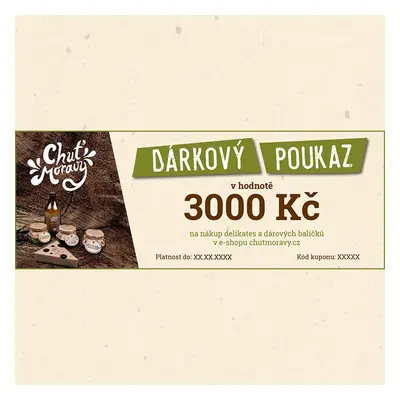 Dárkový poukaz 3000,- Kč