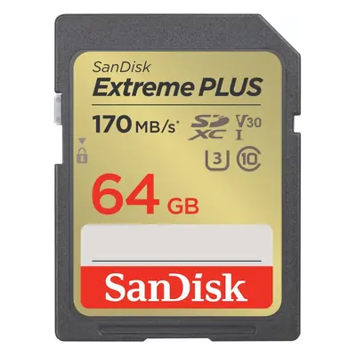 Paměťová karta SanDisk SDXC 64GB Extreme PLUS + Rescue PRO Deluxe