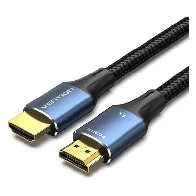 Video kabel Vention Cotton Braided HDMI 2.1 Cable 8K 1.5m Blue Aluminum Alloy Type