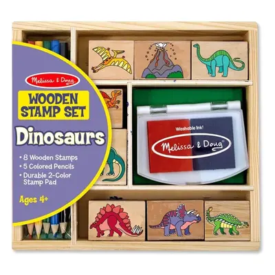 Razítka pro děti Melissa & Doug Dřevěná razítka v krabičce Dino