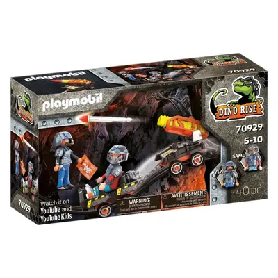 Stavebnice Playmobil 70929 Dino Mine Vozík s raketami