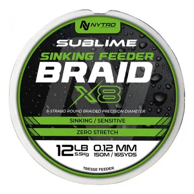 Nytro Šňůra Sublime X8 Sinking Feeder Braid 150m 0,08mm 4,1kg