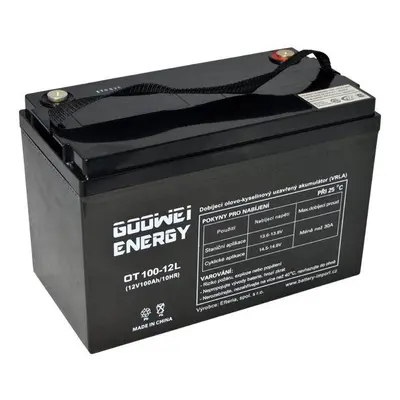 Trakční baterie GOOWEI ENERGY OTL100-12, baterie 12V, 100Ah, DEEP CYCLE