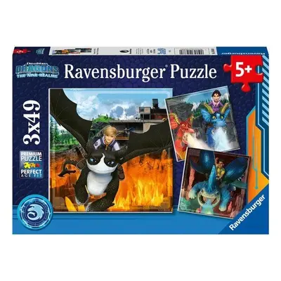 Puzzle Ravensburger Puzzle 056880 Jak Vycvičit Draka: Devět Království 3X49 Dílků