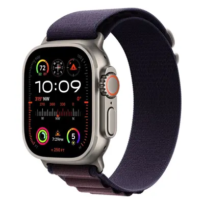 Chytré hodinky Apple Watch Ultra 2 49mm titanové pouzdro s indigo alpským tahem - Medium