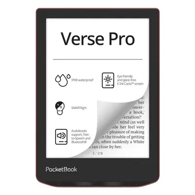 Elektronická čtečka knih PocketBook 634 Verse Pro Passion Red, červený