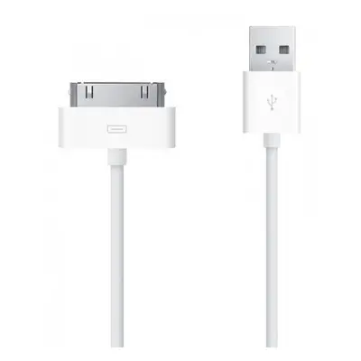 Synchronizační a nabíjecí kabel s 30pin konektorem pro Apple iPhone / iPad / iPod - bílý - 1m