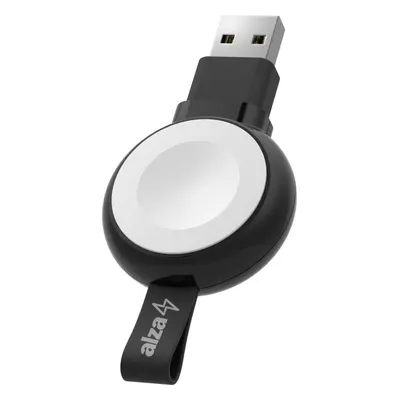 Nabíječka na hodinky AlzaPower Wireless MFi Watch charger 120 USB-A černá