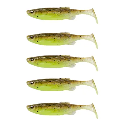 Savage Gear Gumová nástraha Fat Minnow T-Tail 13cm 20g Green Pearl Yellow 5ks