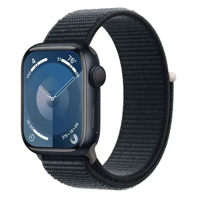 Chytré hodinky Apple Watch Series 9 41mm Temně inkoustový hliník s temně inkoustovým provlékacím