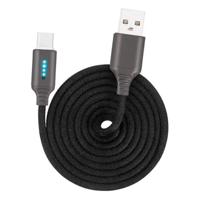 Datový dabel Type-C (USB-C) <-> USB 2.0 Cable 2,4A Gray, LED indikátor, 1m