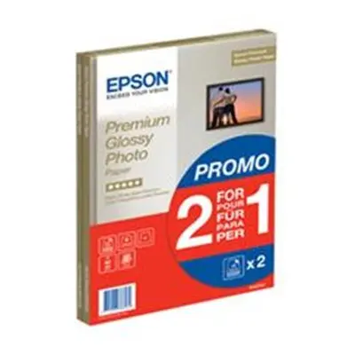 Fotopapír Epson Premium Glossy Photo A4 15 list + druhé balení papíru zdarma