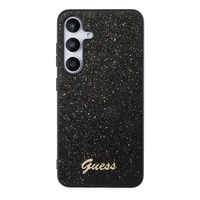 Kryt na mobil Guess PC/TPU Glitter Flakes Metal Logo Zadní Kryt pro Samsung Galaxy S24 Black