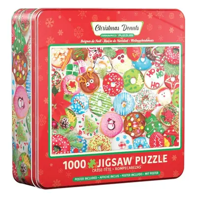 Puzzle Eurographics Puzzle v plechové krabičce Vánoční koblihy 1000 dílků