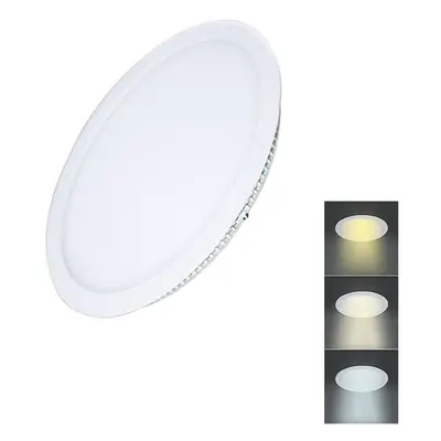 Solight LED mini panel CCT, podhledový, 6W, 450lm, 3000K, 4000K, 6000K, kulatý