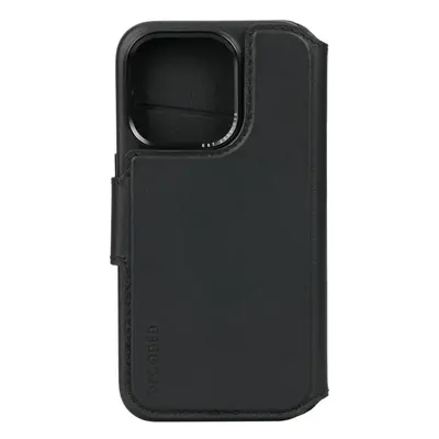 Pouzdro na mobil Decoded Leather Detachable Wallet Black iPhone 15 Pro