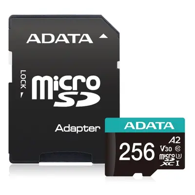 ADATA V30S/micro SDXC/256GB/100MBps/UHS-I U3 / Class 10/+ Adaptér