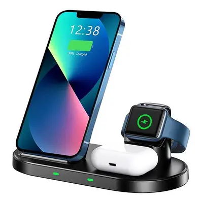 Nabíjecí stojánek Swissten wireless nabíječka 3v1 Stand pro Apple a Samsung černá