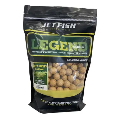 Jet Fish Boilie Legend Žlutý impuls + Ořech/Javor 1kg 20mm