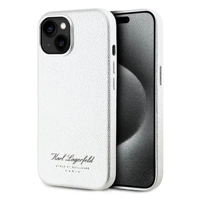 Kryt na mobil Karl Lagerfeld Grained PU Hotel RSG Zadní Kryt pro iPhone 15 Grey