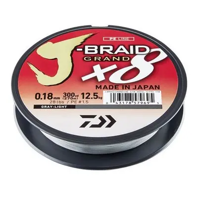 Daiwa Šňůra J-Braid Grand X8 Gray-Light 135m 0,10mm 7kg