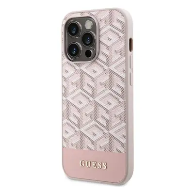 Kryt na mobil Guess PU G Cube MagSafe Kompatibilní Zadní Kryt pro iPhone 13 Pro Pink