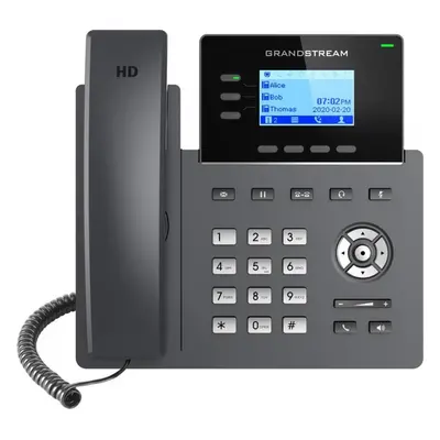 Grandstream GRP2603P SIP telefon, 2,48" LCD podsv. displej, 6 SIP účty, 2x1Gbit port, PoE