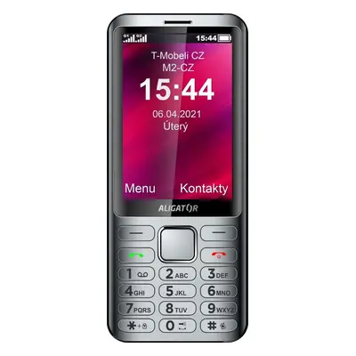 Mobilní telefon Aligator D950 stříbrná