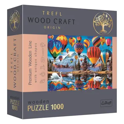 Puzzle Trefl Wood Craft Origin puzzle Barevné balóny 1000 dílků