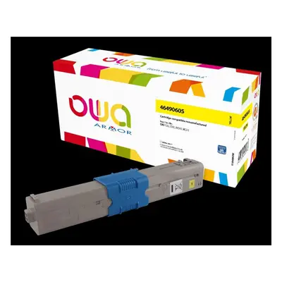 OWA Armor toner kompatibilní s OKI 46490605, 6000st, žlutá/yellow