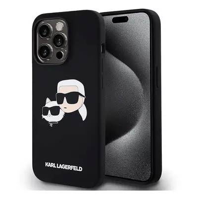 Kryt na mobil Karl Lagerfeld Liquid Silicone Double Heads MagSafe Zadní Kryt pro iPhone 14 Pro M